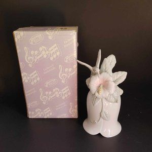 Vintage 1989 San Francisco Music Box Company Hummingbird Floral Plays Fur Elise